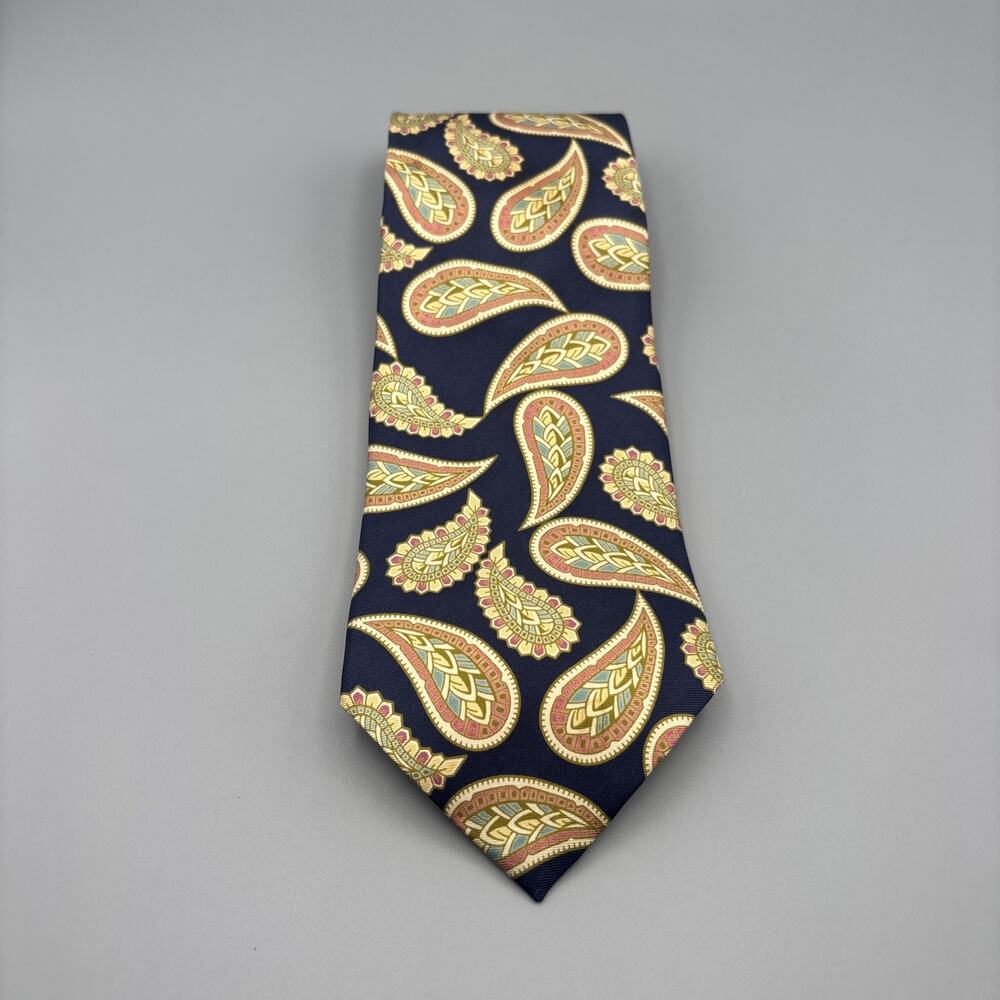 Chaps Ralph Lauren Vintage Paisley Silk Tie Made In USA
